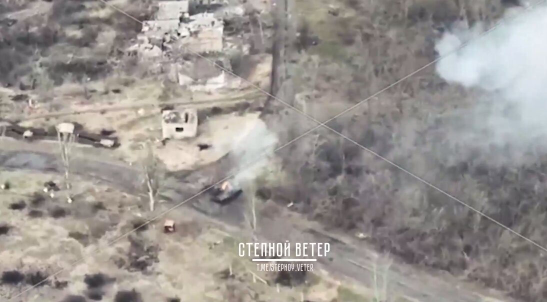 Противотанкисты Южной группировки войск уничтожили танк ВСУ в окрестностях н.п. Красногоровка